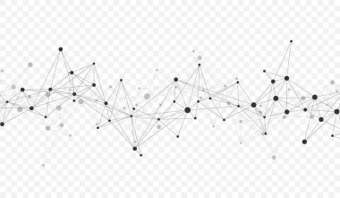 Noktaları ve çizgileri birleştiriyorum. Soyut geometrik pleksus tarzı arkaplan. El çizimi vektör sanatı.