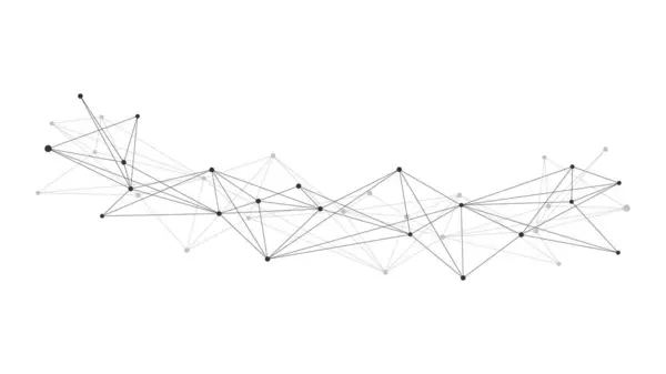 Connexion Des Points Des Lignes Résumé Géométrique Fond Style Plexus — Image vectorielle
