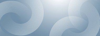 Gri arkaplandaki soyut çember çizgileri. Poster, broşür, kapak, web sitesi, pankart için Geometrik çizgili sanat tasarımı.