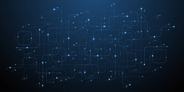 Dijital teknoloji anakart dokusu tasarımı. İnternet teknolojisi için yaratıcı AI pankartı konsepti. Yazılım kodlaması. Poster, kapak, afiş, başlık, ağ, sunum şablonu için mühendislik kavramı.