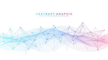 Soyut teknoloji ağ bağlantı noktaları. Dijital teknoloji ve büyük veri analiz geçmişi. Pleksus çizgileri olan beyaz bir arka plan. Soyut ağ ile Geometrik arkaplan.