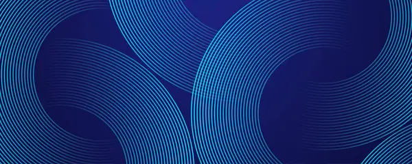 Dairesel çizgileri olan modern soyut mavi arkaplan. Poster, broşür, kapak, web sitesi, başlık, web pankartı, sunum için Geometrik çizgili sanat tasarımı.