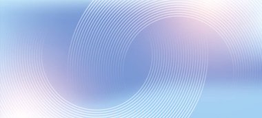 Çember çizgileri olan modern soyut mavi arkaplan. Poster, broşür, kapak, web sitesi, başlık, web pankartı, sunum için Geometrik çizgili sanat tasarımı.