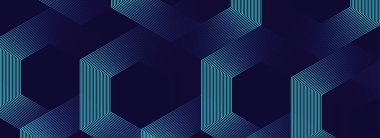 Altıgenli modern tıbbi ya da sağlık hizmetleri bilimsel geçmişi. Poster, broşür, kapak, afiş, başlık, web sitesi, sunum şablonu için Geometrik çizgili sanat tasarımı.