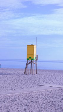 lifeguard tower on a Spanish beach