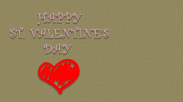 Happy Valentine Day Card Text Happy Valentine Day — Stock Photo, Image