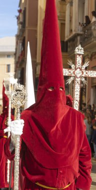 Andalucia 'nın kutsal haftasında Nasıralı imajı, kutsal pazartesi.