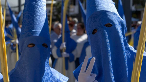 stock image image of a nazarene in holy week in andalucia