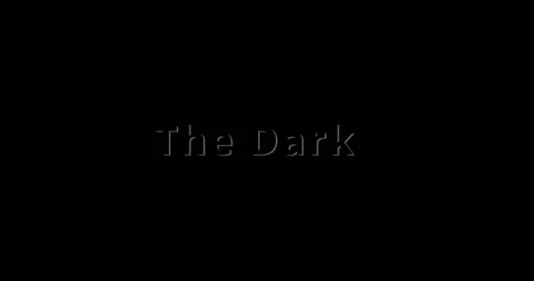 Het Woord Dark Zwarte Achtergrond — Stockfoto