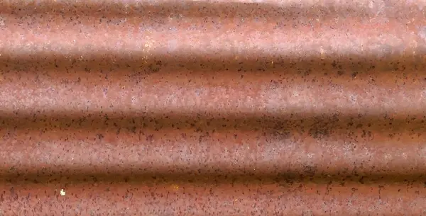 Rusty Ondulato Lamiera Ferro Texture Sfondo Concetto Ambiente — Foto Stock