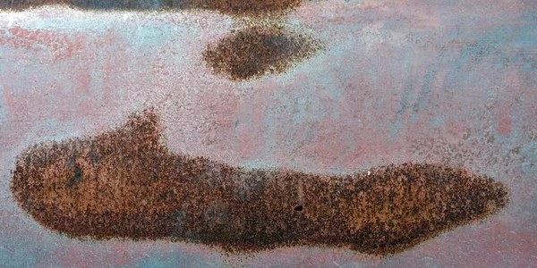 Ett Rostigt Metall Yta Mönster Oxidationer Koncept För Textur Och — Stockfoto