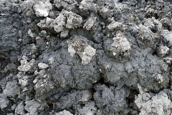 A pile of soil in the construction site, pollution of the environment.