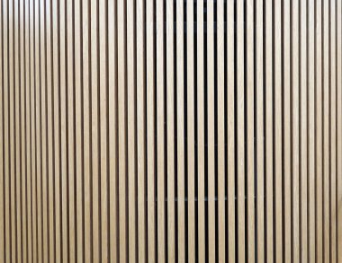 Ahşap rendeleme kırpılmış kereste doğrusal akustik duvar dikey