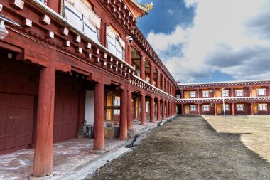 Huiyuan monastery is located in Daofu County, Garze Tibetan Autonomous Prefecture, Sichuan province has more than 1,000 monk chambers and is popular tourism landmark .in China clipart