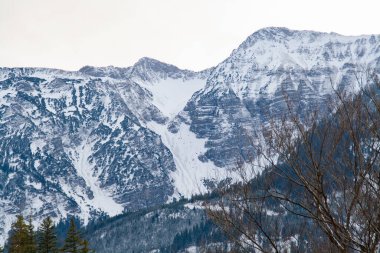 A typical cirque in high alpine terrain, surrounded by rocky peaks in the Bavarian Alps, Germany.