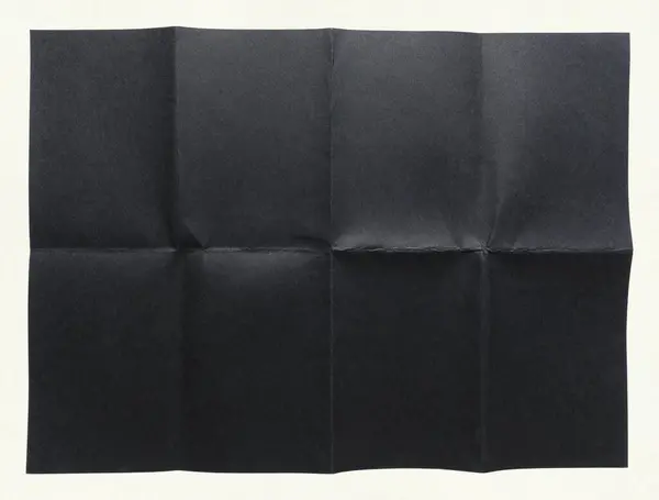 Gros Plan Papier Noir Plié Huit Fond Texture — Photo