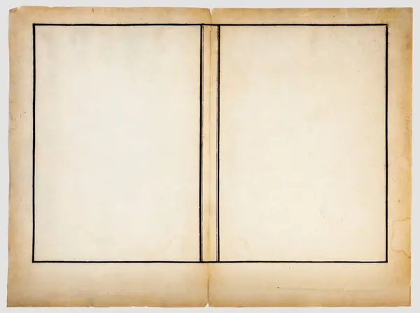 Pagine Vuote Del Vecchio Libro Giapponese Isolate Bianco — Foto Stock