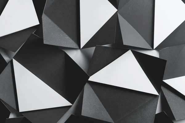 黒と白の幾何学的な構成 — ストック写真