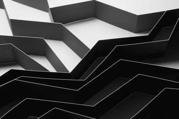 Composición Formas Geométricas Blanco Negro — Foto de Stock