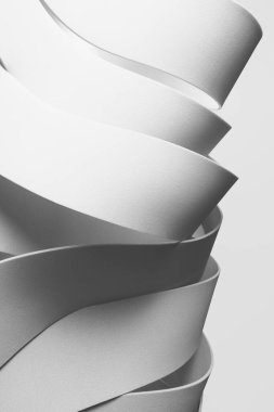 Dalgalı elementlerle kompozisyon, soyut