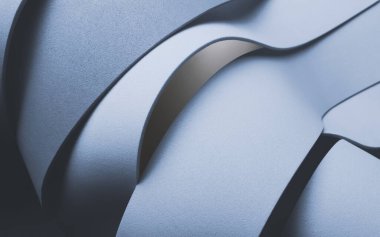 Dalgalı elementlerle kompozisyon, soyut