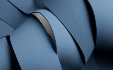 Dalgalı elementlerle kompozisyon, soyut