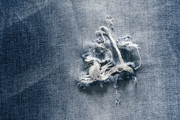 Close Hole Jeans Pants Texture Background — Stock Photo, Image