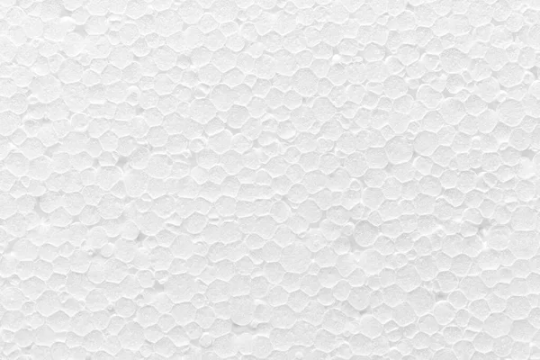 Close-up of white foam polystyrene, texture background