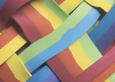 Renkli soyut arkaplan için yakın plan çizgileri