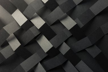 Geometrik şekillerin bileşimi, koyu arkaplan 