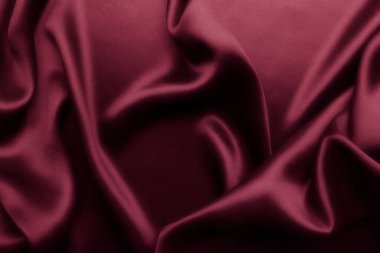 Dalgalı zarif kırmızı saten ipekten, soyut arkaplan