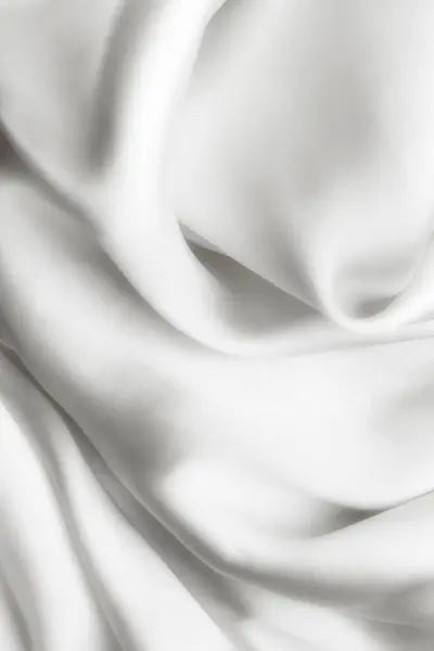 Elegant White Satin Silk Waves Abstract Background — Stock Photo, Image