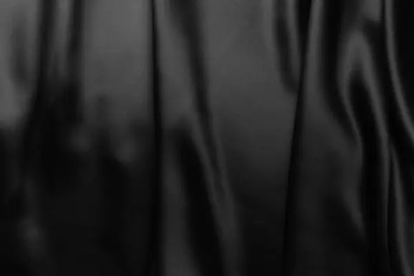 Elegant Black Satin Silk Waves Abstract Background — Stock Photo, Image