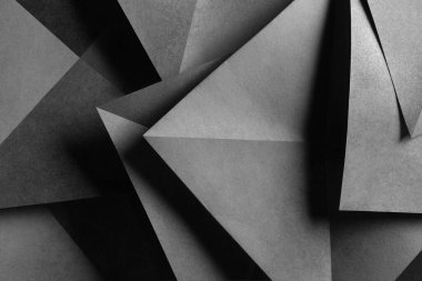 Siyah beyaz geometrik şekiller, soyut arkaplan