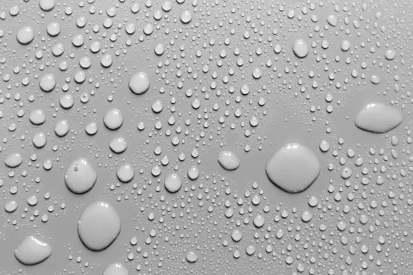 水滴表面 灰色背景 — 图库照片