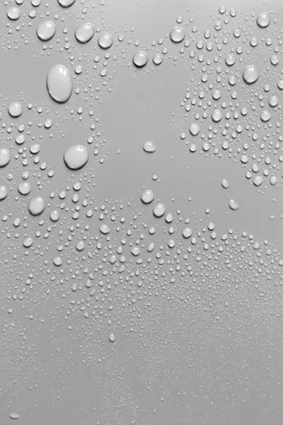 Поверхность Капельками Воды Серый Фон — стоковое фото