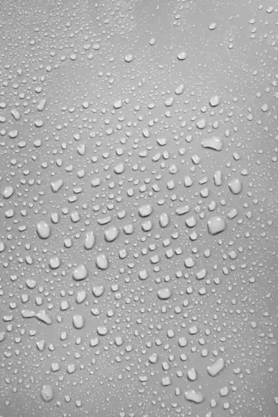 Surface Water Drops Grey Background — Stock Photo, Image