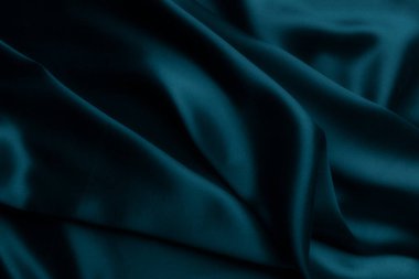 Dalgalı zarif mavi saten ipekten, soyut arkaplan