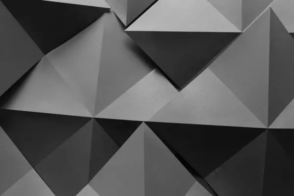 Polygonal Shapes Black White Abstract Background — Stock Photo, Image