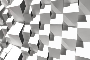 Beyaz kağıt şeritlerinin soyut bileşimi