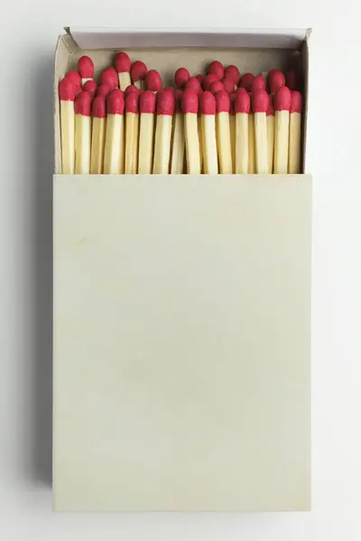 Closeup Matchbox Isolated White — Stock Photo, Image