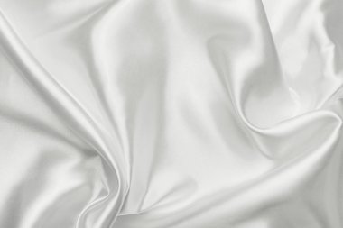 Dalgalı zarif beyaz saten ipekten, soyut arkaplan