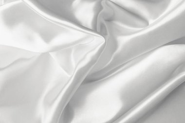 Dalgalı zarif beyaz saten ipekten, soyut arkaplan