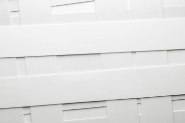 Beyaz elementlerle düşük geometrik bileşim, soyut arkaplan, 3d illüstrasyon