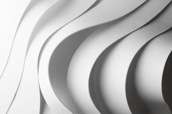 Dalgalı beyaz elementlere sahip yapı, soyut arkaplan