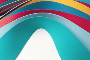 Beyaz, 3d illüstrasyon üzerinde dalgalı çok renkli elementlerle soyut arkaplan bileşimi