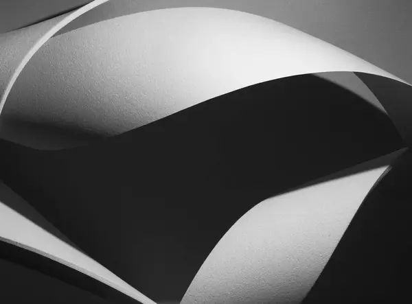 Dalgalı elementleri kapat, soyut 3D resimleme