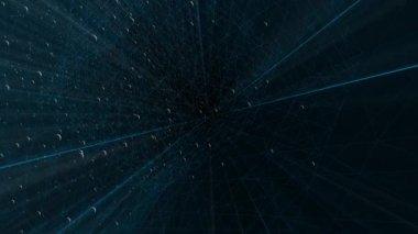 Planets orbit in distant deep space galaxy fantasy animation black background