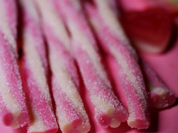 Pink Candy Sweets Colorful Collection Background Close Macro Shot Selective — Stock Photo, Image