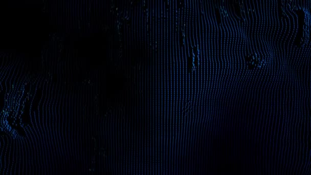 蓝色数字灯光网格三维背景抽象动画 — 图库视频影像
